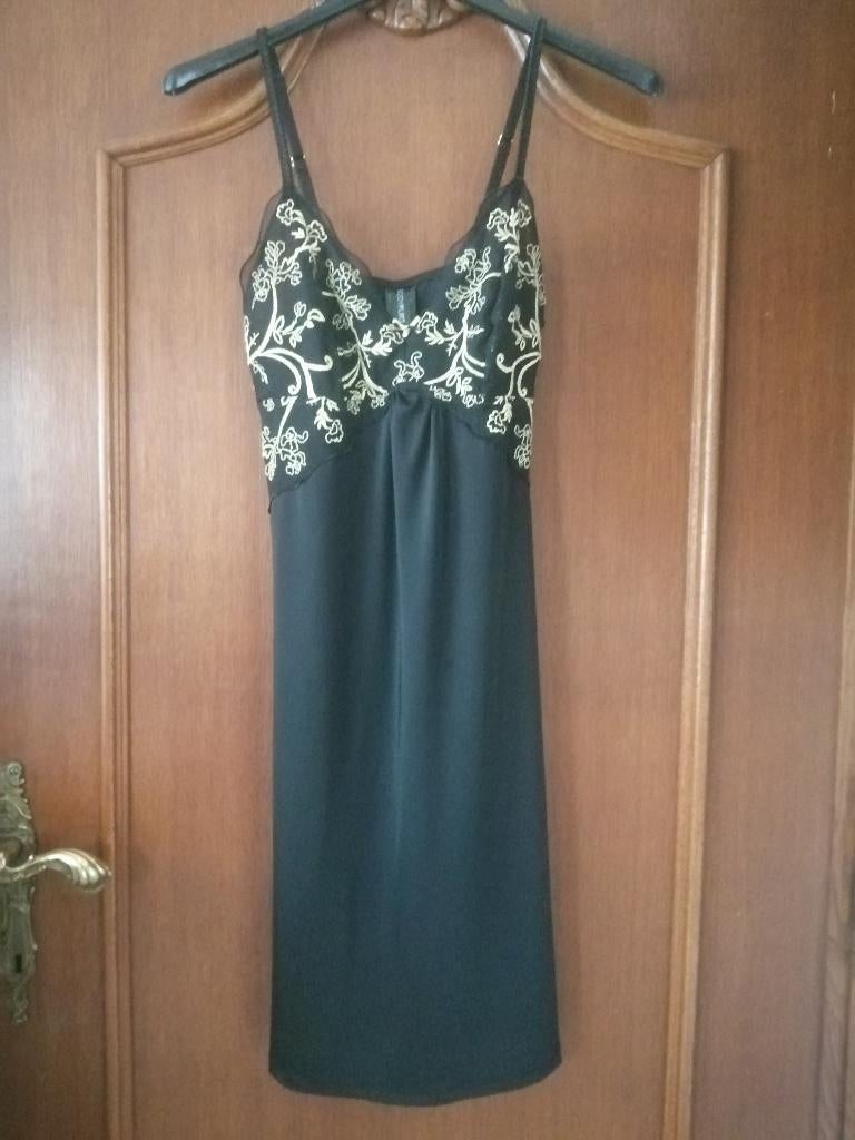 Robe nuisette avec broderie en lurex, Enlèvement ou Envoi, Noir, Autres types