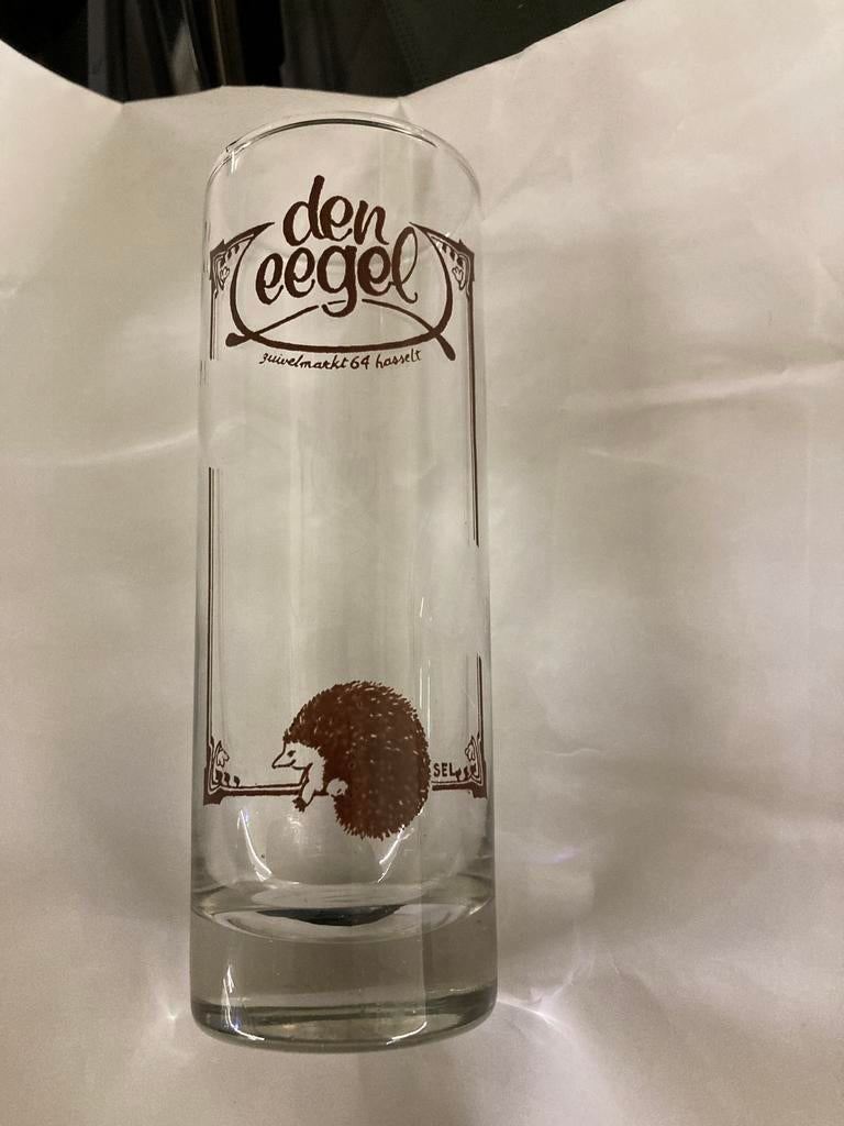 Zeldzaam longdrink glas van “den eegel” uit Hasselt ‘80, Ophalen