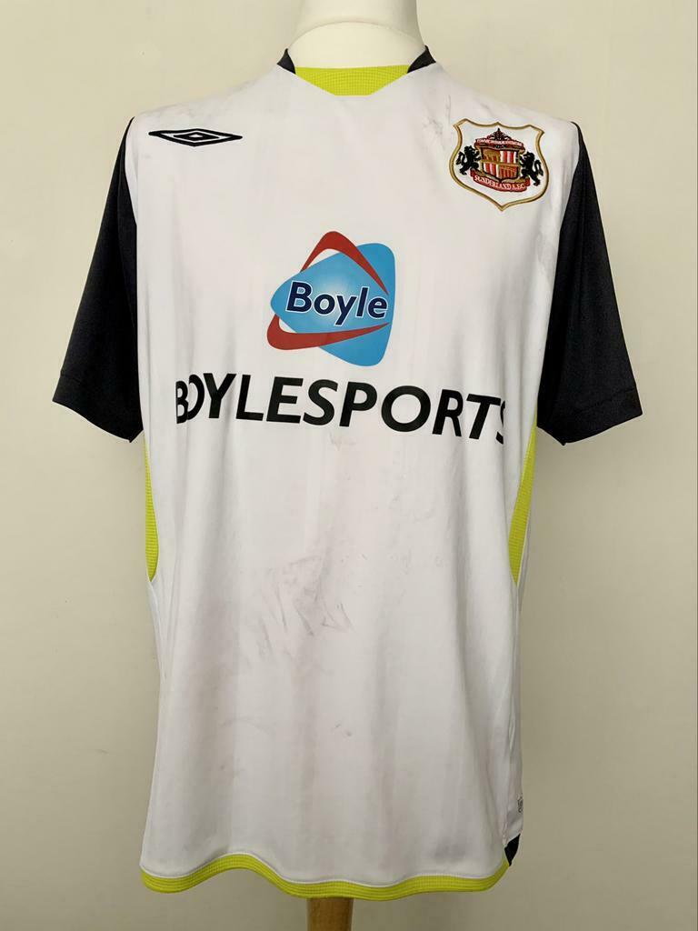 Sunderland AFC 2009-2010 away Da Silva match worn shirt, Taille L, Enlèvement ou Envoi, Utilisé, Maillot