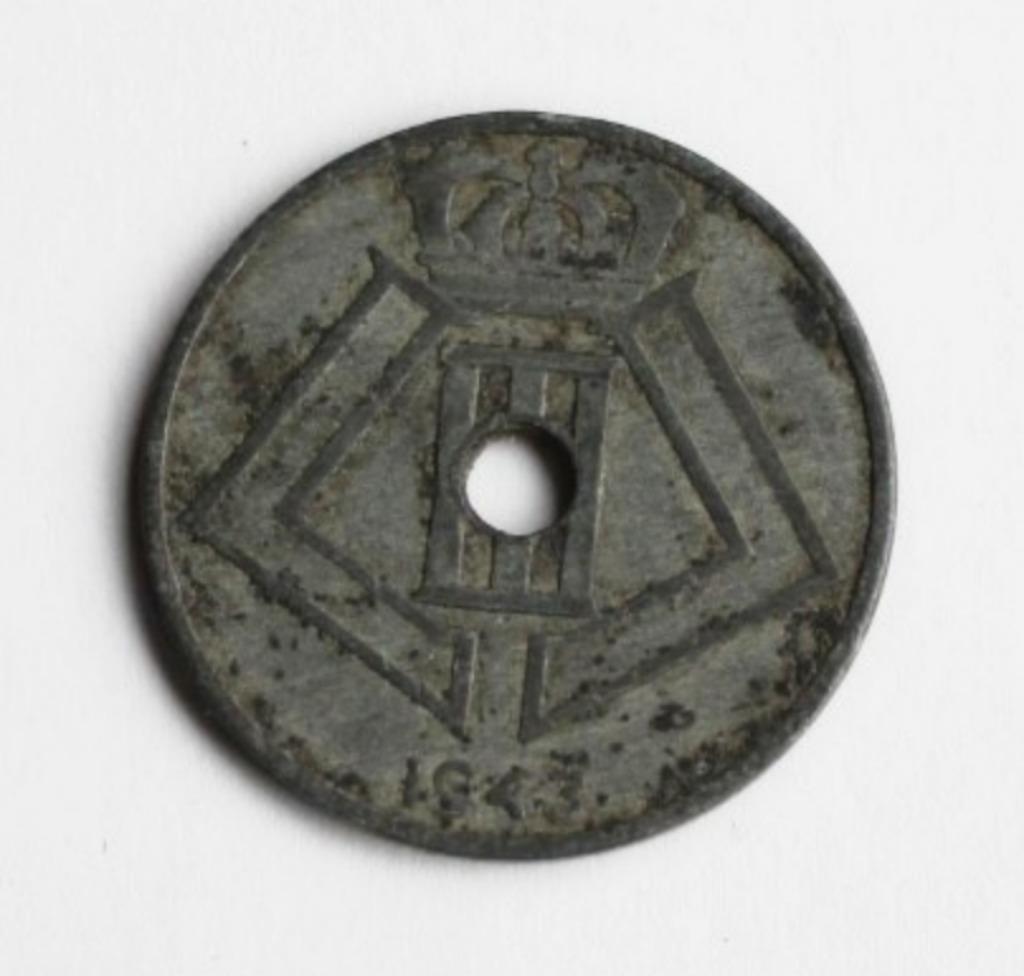 25 CENTS LÉOPOLD 3 BELGIQUE 1943, Enlèvement ou Envoi, Autre, Monnaie en vrac