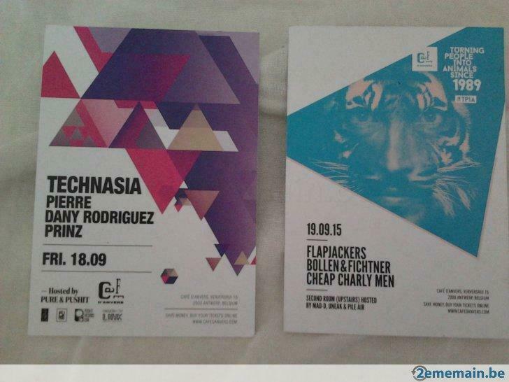 Divers flyers Legendz, café d'Anvers, Lustin, Rave our souls, Ophalen of Verzenden, Nieuw