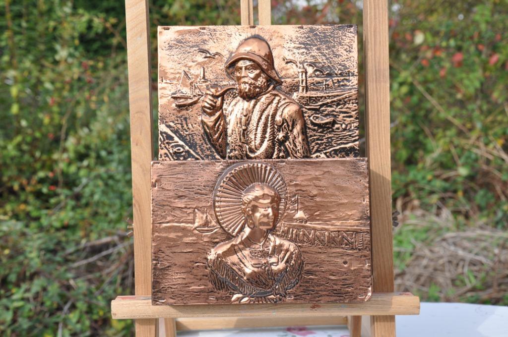 porte courrier mural bois et cuivre (2), Enlèvement ou Envoi