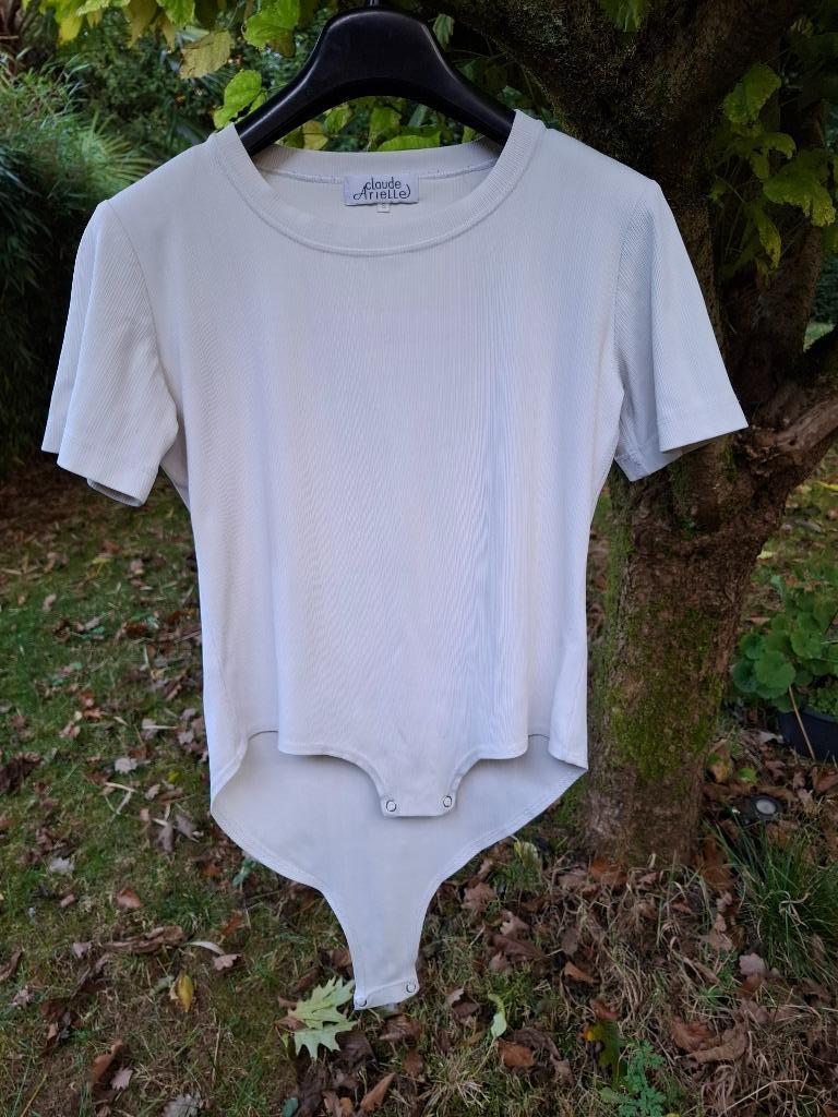 body Blanc, Manches courtes, Enlèvement ou Envoi, Taille 36 (S), Porté
