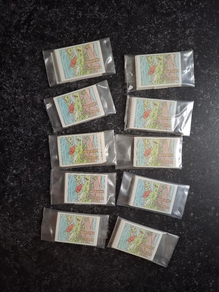 Hergé Tintin Kuifje 64 chromo's + wedstrijdformulier, Ophalen of Verzenden, Kuifje, Gebruikt, Overige typen