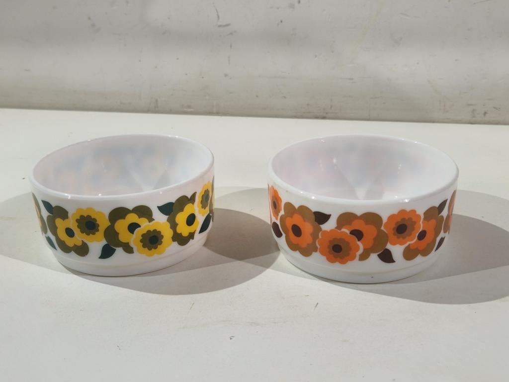 Arcopal Lotus - Set van 2 schaaltjes , kommetjes, Ophalen of Verzenden, Zo goed als nieuw