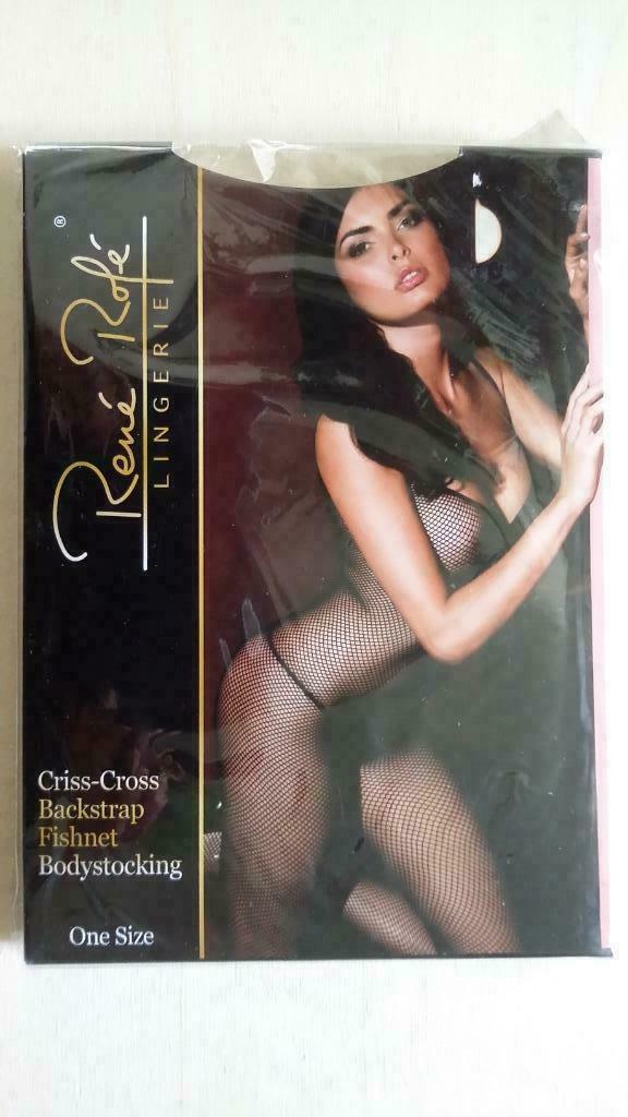 René Rofé lingerie bodystocking open catsuit, Ophalen of Verzenden, Zwart, Overige typen