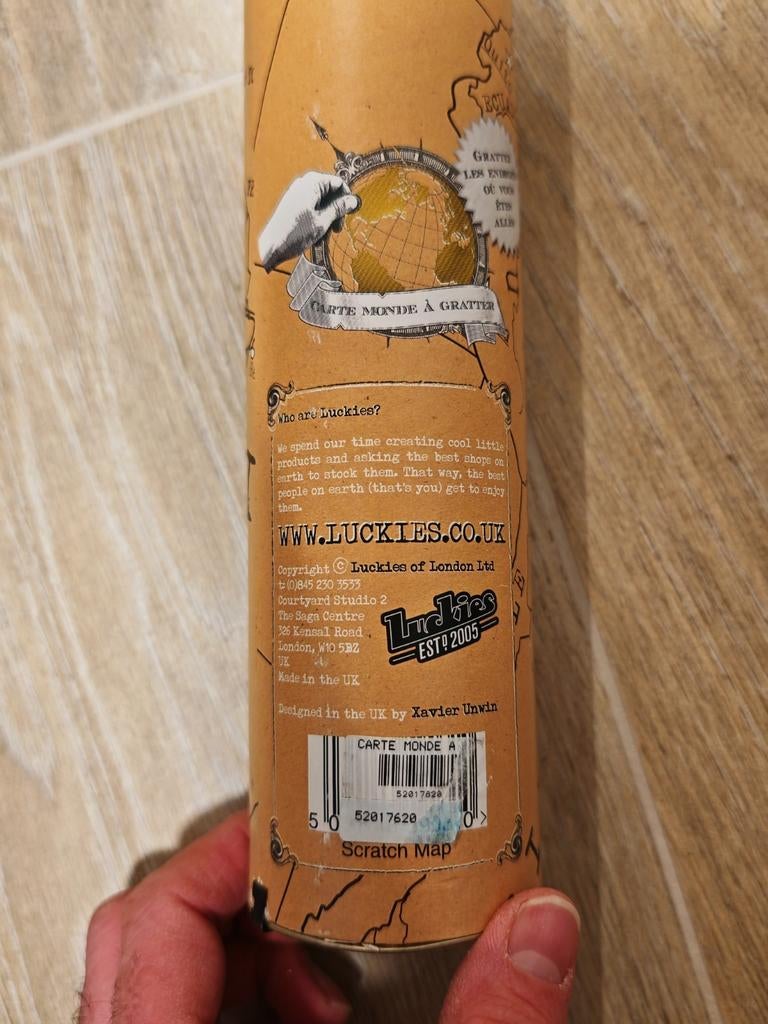 Carte du monde à gratter, Maison & Meubles, Enlèvement, Neuf, Photo ou Poster