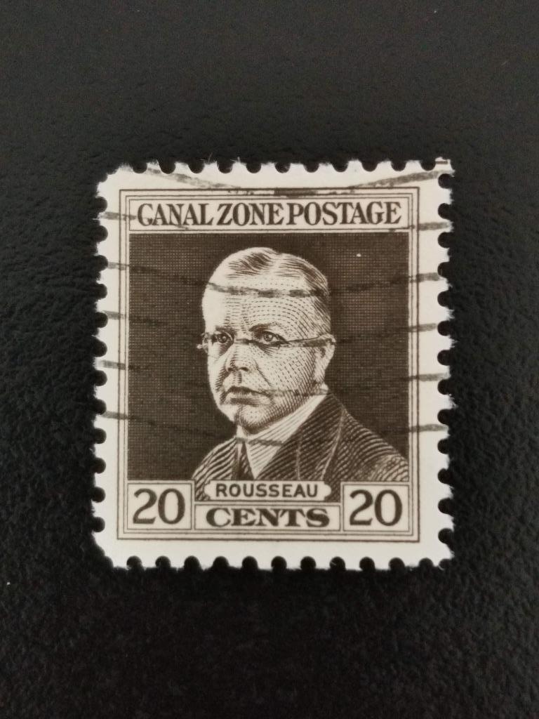 Panama Canal Zone 1928 - bekende personen - Rousseau, Ophalen of Verzenden, Gestempeld, Midden-Amerika