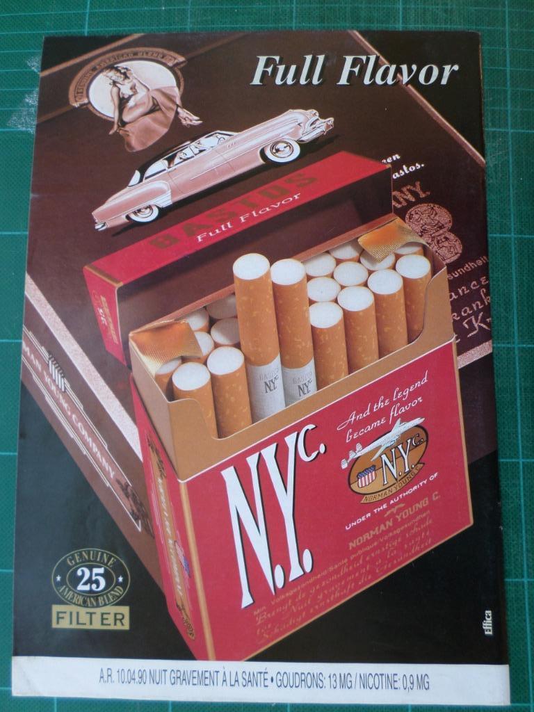 N.Y.c. cigarettes - publicité papier - 1996, Enlèvement ou Envoi, Utilisé, Autres types