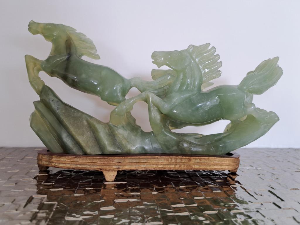 Jade beeld 3 paarden - china, Ophalen