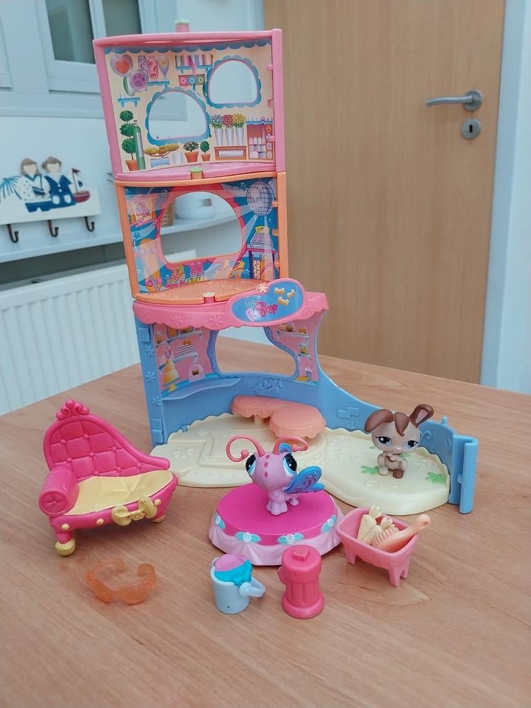 Littlest Pet Shop, LPS petshop met 2 popjes, Ophalen of Verzenden, Gebruikt