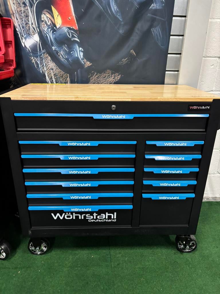 chariot à outils Wohrstahl XXL avec dessus en bois, Enlèvement ou Envoi, Neuf