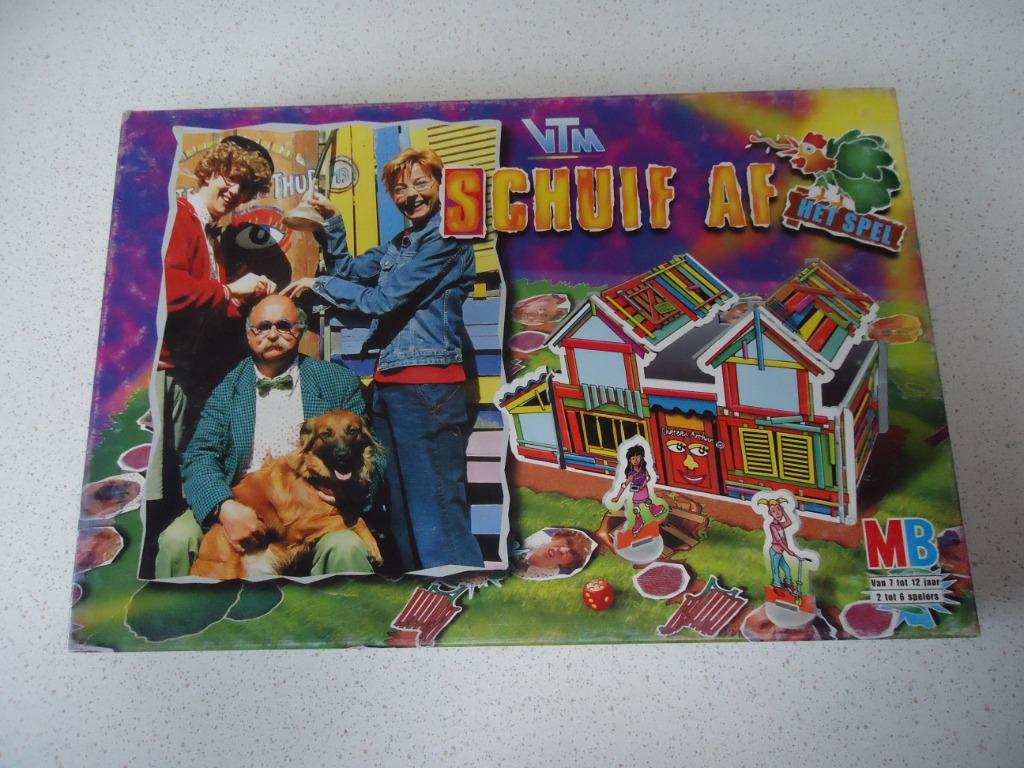 Het bekende VTM "Schuif Af"spel met Ingeborg van MB., Hobby en Vrije tijd, Gezelschapsspellen | Bordspellen, Een of twee spelers