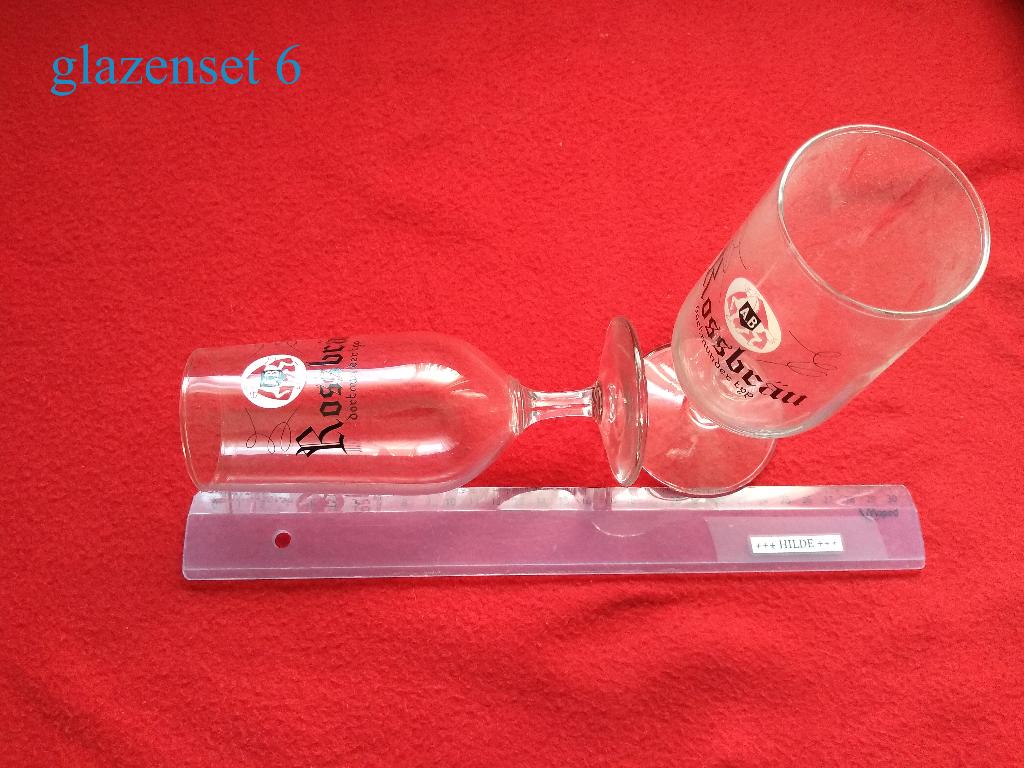 2 glazen glas Rossbräu vintage bier wijn likeur, Enlèvement ou Envoi, Comme neuf