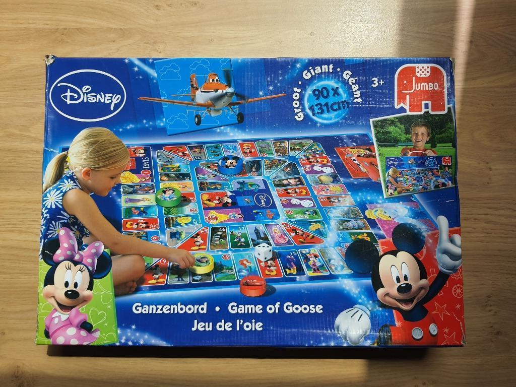 Ganzenbord groot disney, Hobby en Vrije tijd, Een of twee spelers, Ophalen, Zo goed als nieuw, Jumbo