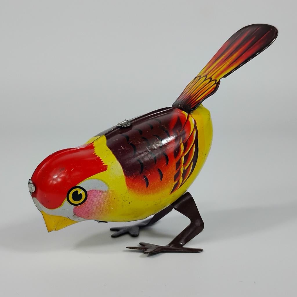Mechanisch trillende vogel, Antiek en Kunst, Antiek | Speelgoed, Ophalen of Verzenden