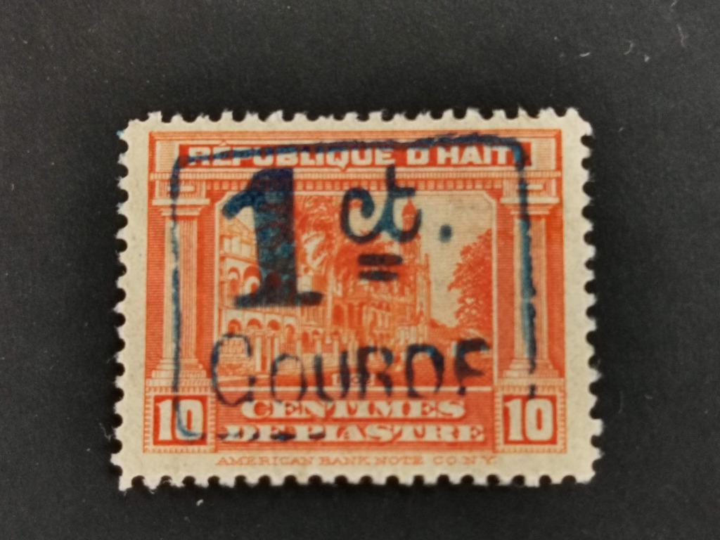 Haïti 1917 - palais du gouvernement - avec nouvelle empreint, Enlèvement ou Envoi, Non oblitéré, Amérique centrale