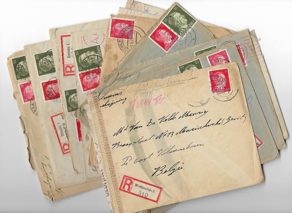 15 Enveloppes van een Vlaamse arbeider in Duitsland, Verzamelen, Militaria | Tweede Wereldoorlog, Verzenden