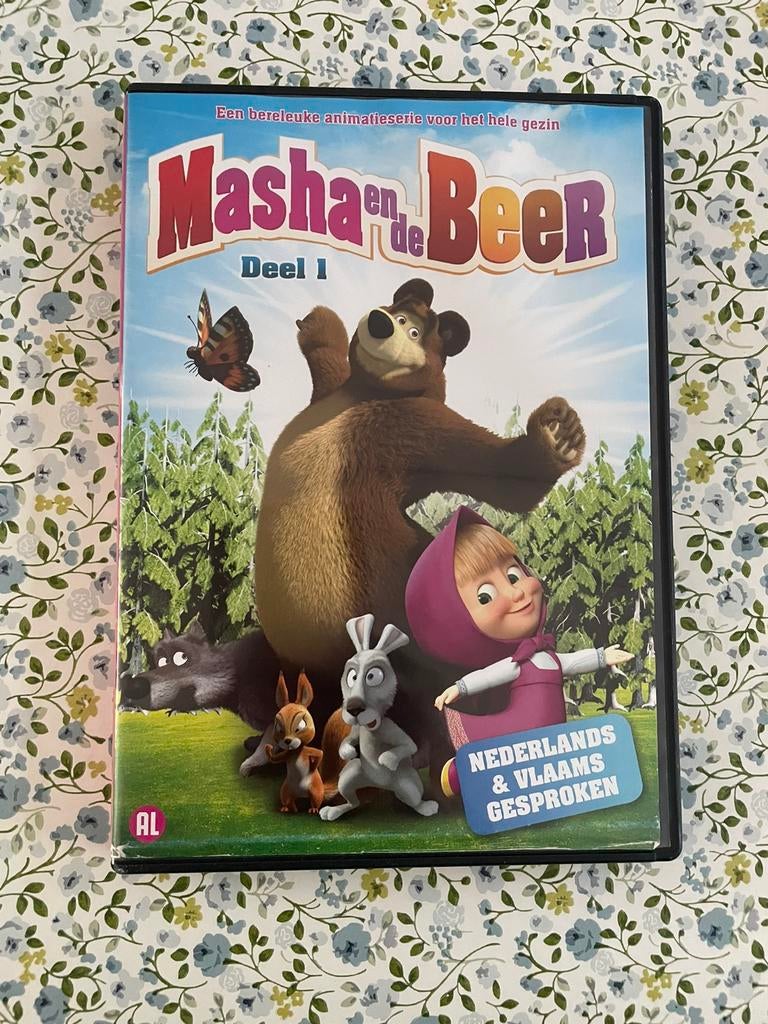 Dvd Masha en de beer, deel 1, Alle leeftijden, Ophalen of Verzenden, Gebruikt, Tekenfilm
