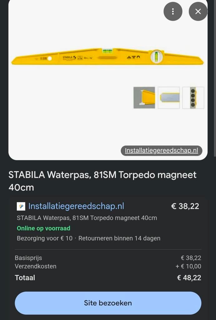 Nieuwe stabilo 81s waterpas, Doe-het-zelf en Bouw, Gereedschap | Handgereedschap, Ophalen