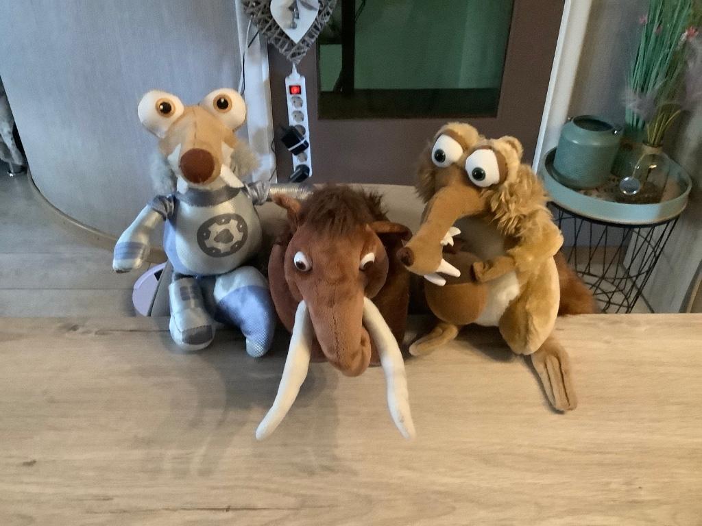 Ice Age verschillende pluche characters (25-30 cm), Kinderen en Baby's, Ophalen of Verzenden, Zo goed als nieuw, Overige typen