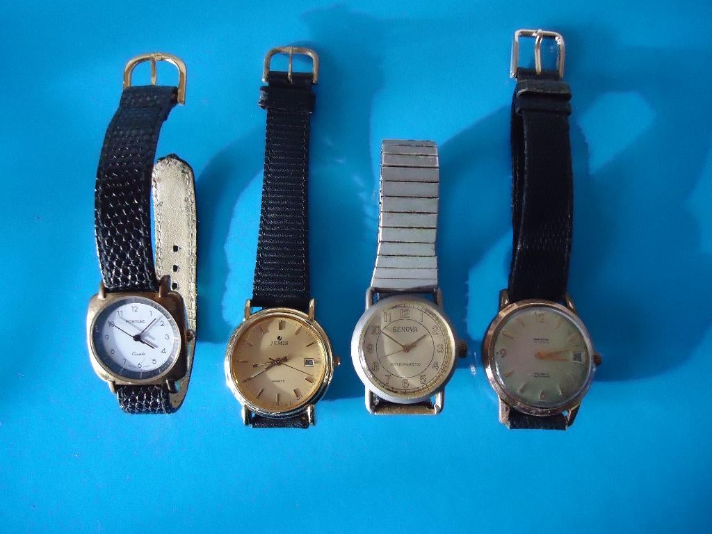 4 Vintage Herenhorloges in goede staat !, Enlèvement ou Envoi