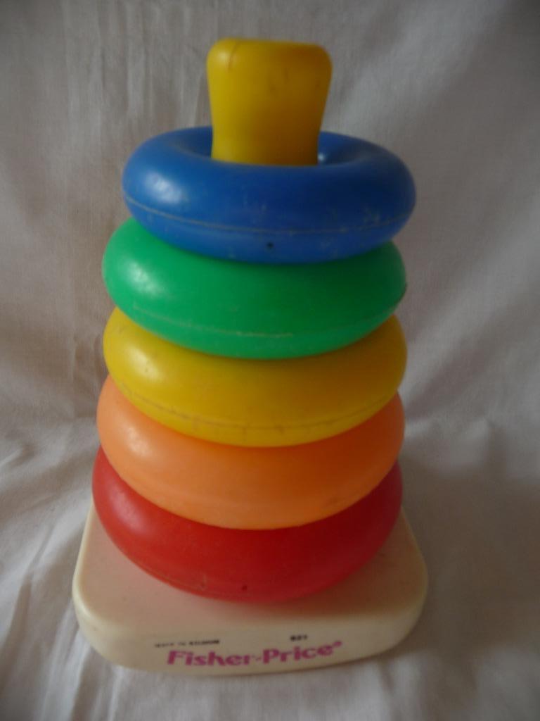 Pyramide Fisher-Price vintage - anneaux empilables, Enlèvement ou Envoi, Utilisé, Autres types