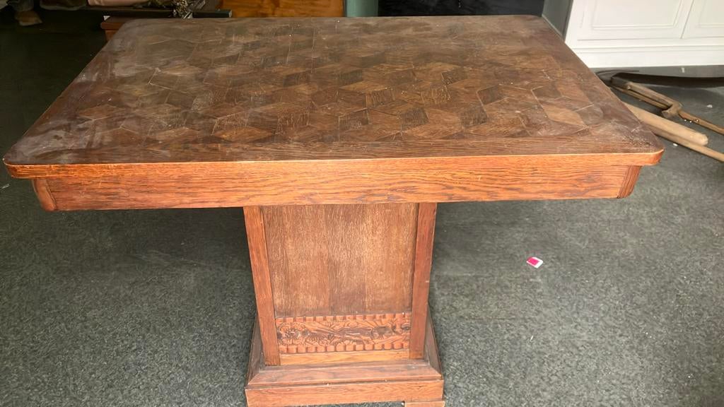Table à cartes ancienne ou table d'appoint 60 x 90 cm, Enlèvement