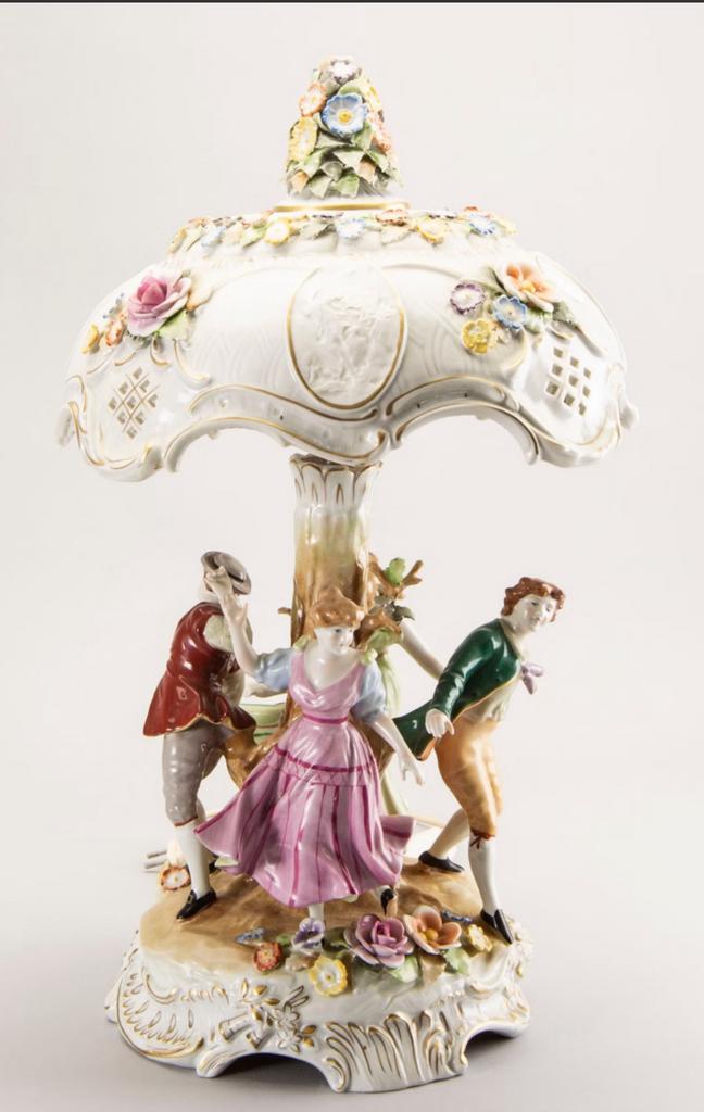 Lampe en porcelaine Pmp 2x, Antiquités & Art, Enlèvement ou Envoi