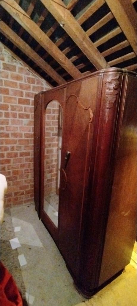 Antieke kleerkast (MOET WEG), Huis en Inrichting, Kasten | Kleerkasten, Ophalen, Met deur(en), Gebruikt, 150 tot 200 cm