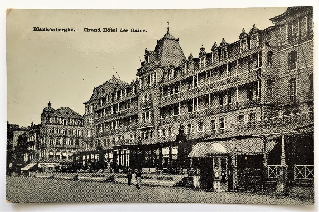 postkaart Blankenberge : Grand Hôtel des Bains 1920, Ophalen of Verzenden