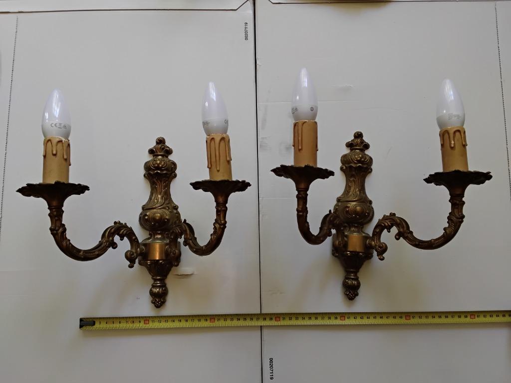 bronzen wandlampen, schansen, wandkandelaar, Ophalen