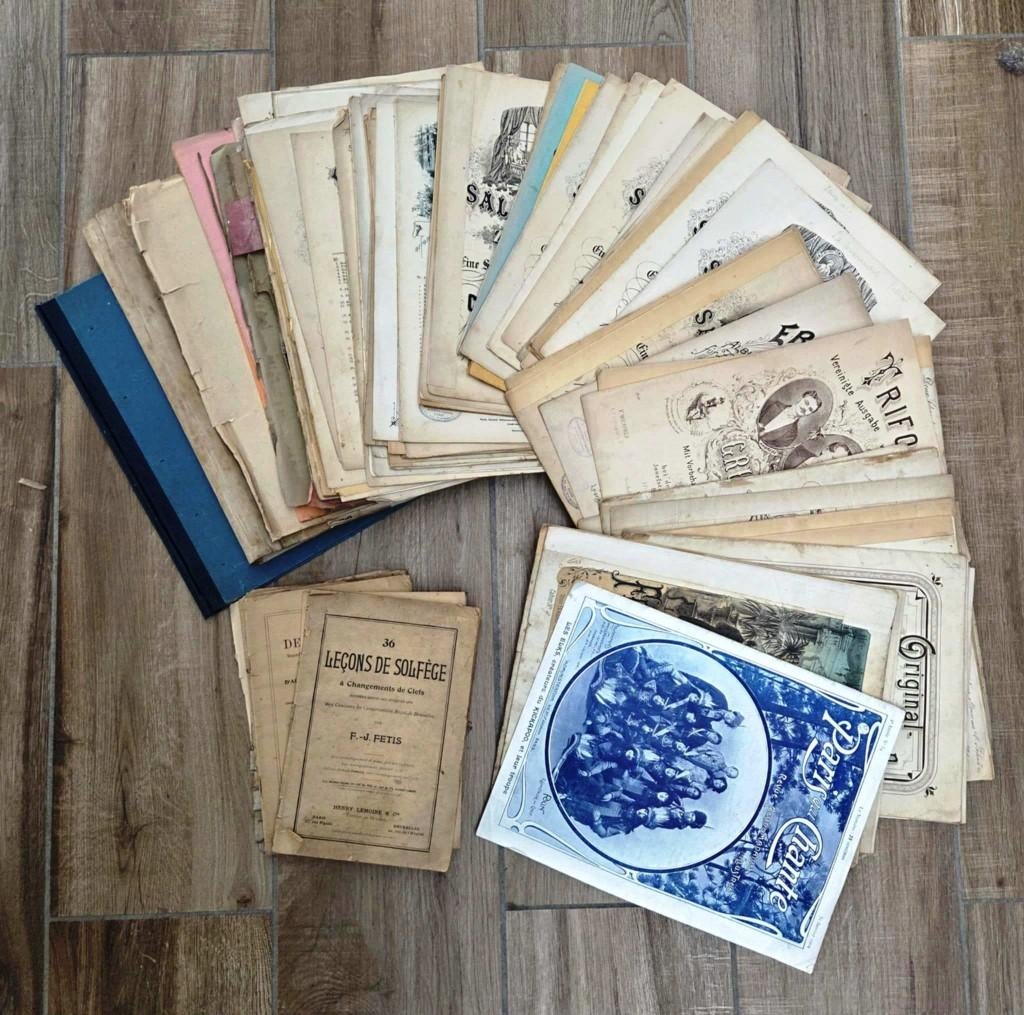 Gros lot d'anciennes partitions de musique, Musique & Instruments, Enlèvement ou Envoi