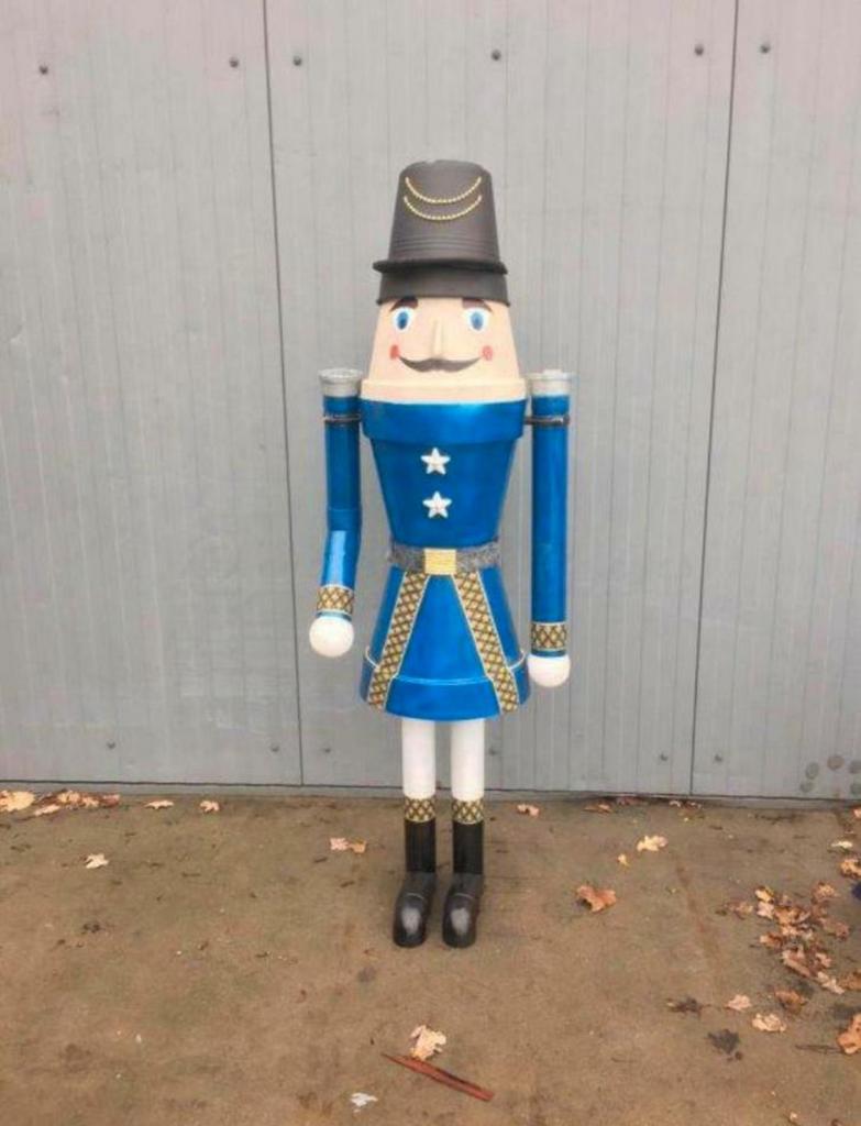 Notenkraker mannetje pop levensgroot decoratie soldaat 175cm, Ophalen