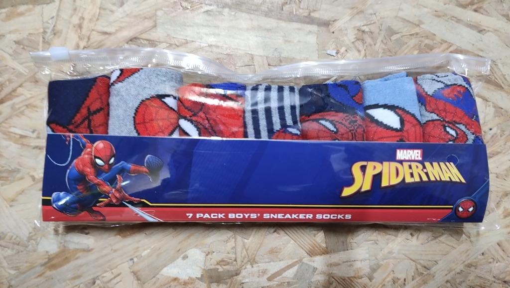 7 paar sneakersokken Spiderman, maat 31/34 (nieuw), Kinderen en Baby's, Nieuw, Ophalen of Verzenden, Spiderman, Jongen
