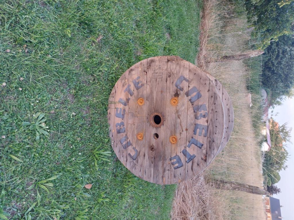 Touret bois, Enlèvement ou Envoi, Utilisé, Rond, Bois