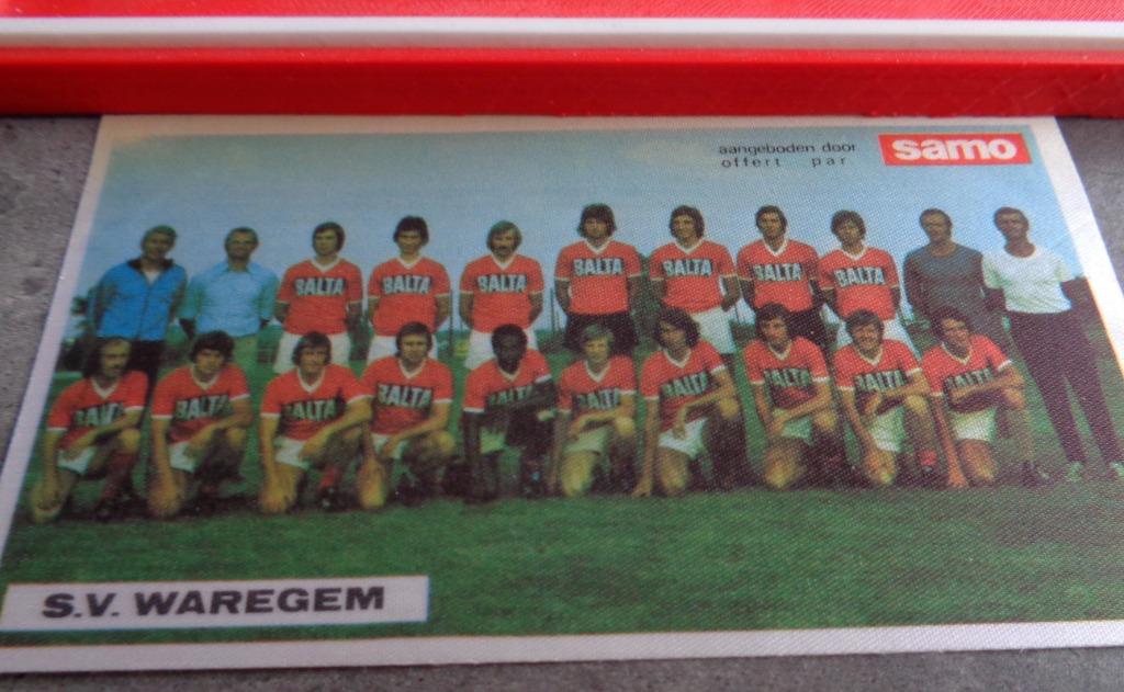 VOETBAL WAREGEM SV TEAM STICKER SAMO CHIPS zeldzaam 70s, Envoi, Comme neuf, Autocollant