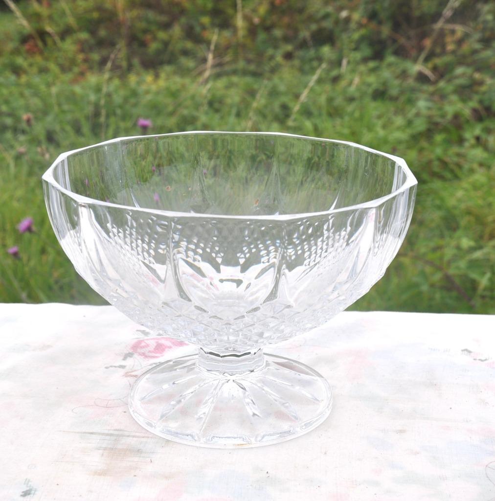 plat coupe a fruit en cristal sur pied, Antiquités & Art, Enlèvement ou Envoi