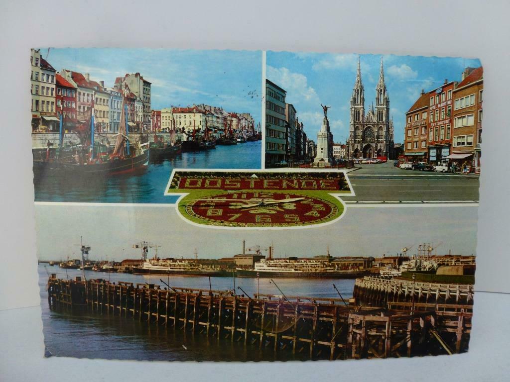 oude prentkaart Oostende, Verzamelen, Verzenden, Gelopen, West-Vlaanderen