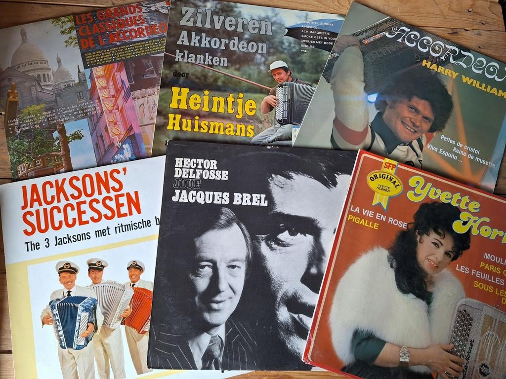 Lot 44 x Lp's Vinyl - Accordeon - Musette 33 RPM, Cd's en Dvd's, Ophalen of Verzenden