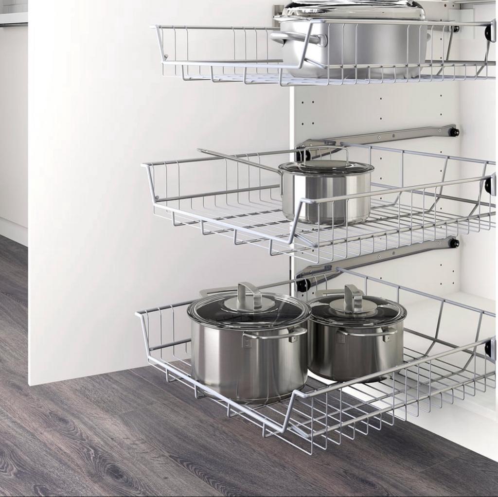 Ikea Utrusta 6x 60cm manden voor Metod keukeneenheden, Huis en Inrichting, Ophalen, Nieuw, 50 tot 100 cm, Grijs