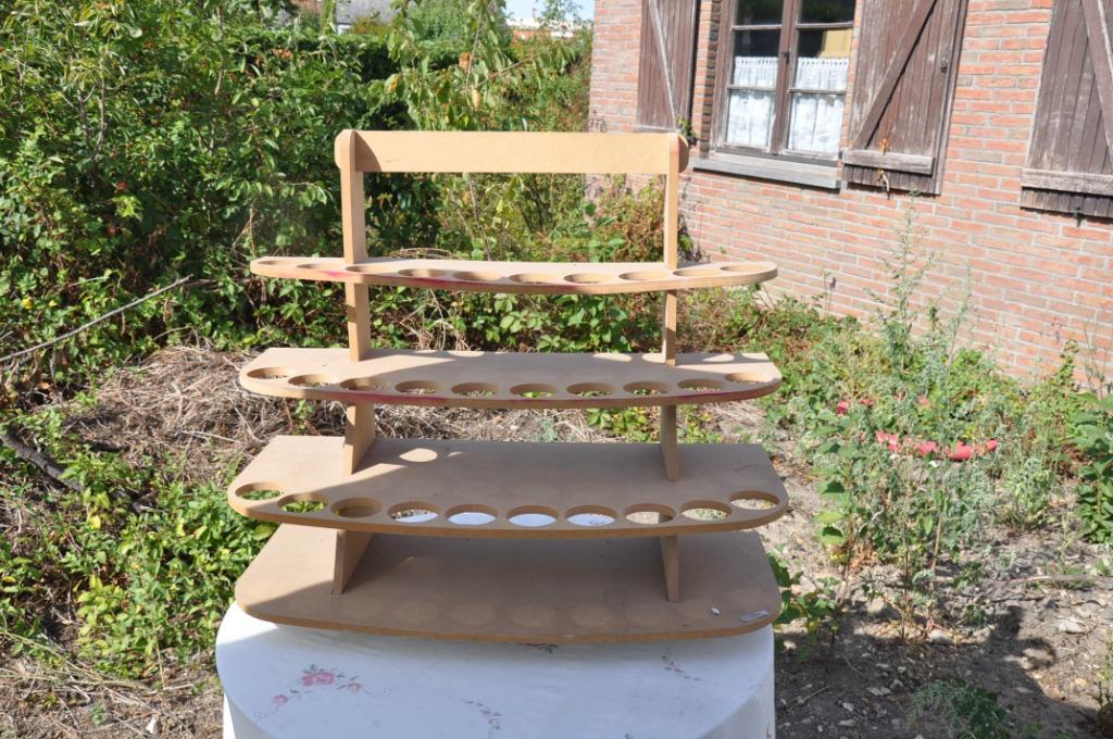 §  presentoir en bois reconstitué pour 40 verres, Ophalen of Verzenden, Gebruikt