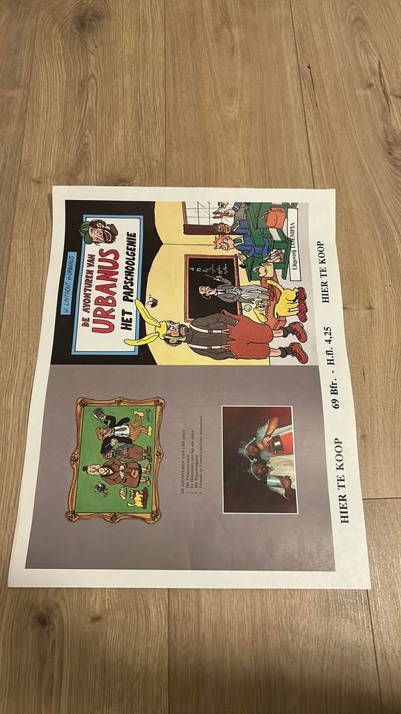 Urbanus nr 3 promotie affiche 1984, Verzamelen, Ophalen of Verzenden, Nieuw