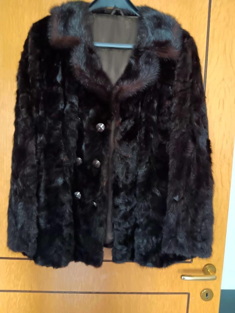 echte pelse winterjas, Bruin, Maat 42/44 (L), Gedragen, Ophalen