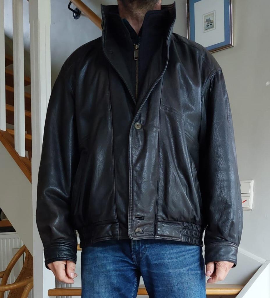 Pierre Cardin lamslederen jas, Kleding | Heren, Ophalen, Maat 52/54 (L), Bruin, Pierre Cardin