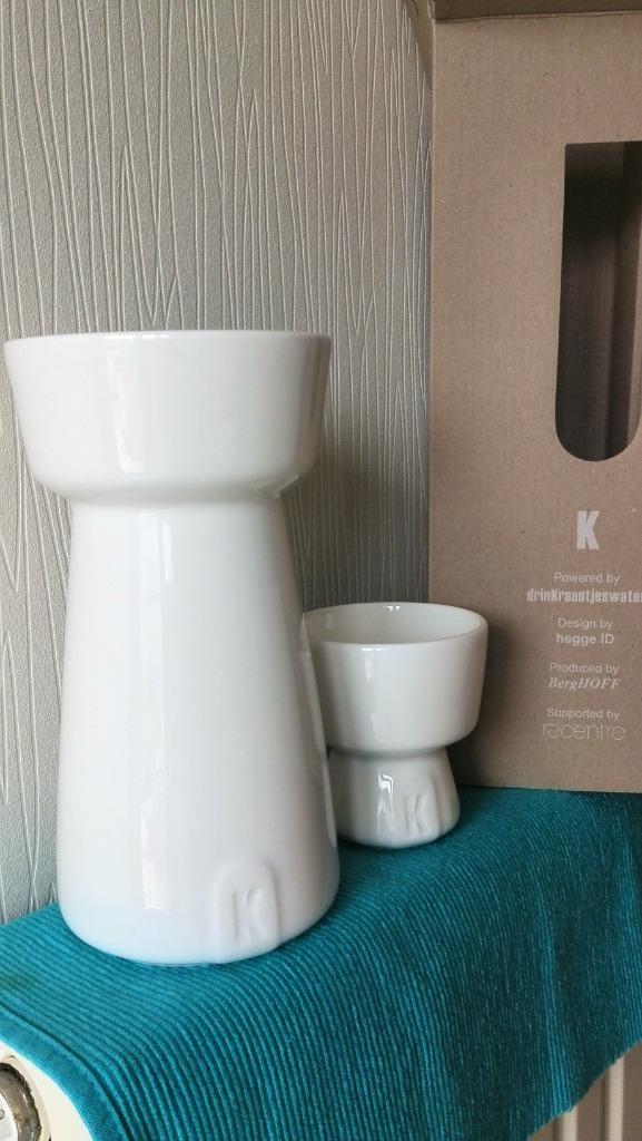 Berghoff waterkan met beker, keramiek, Ophalen, Keramiek, Overige typen, Zo goed als nieuw
