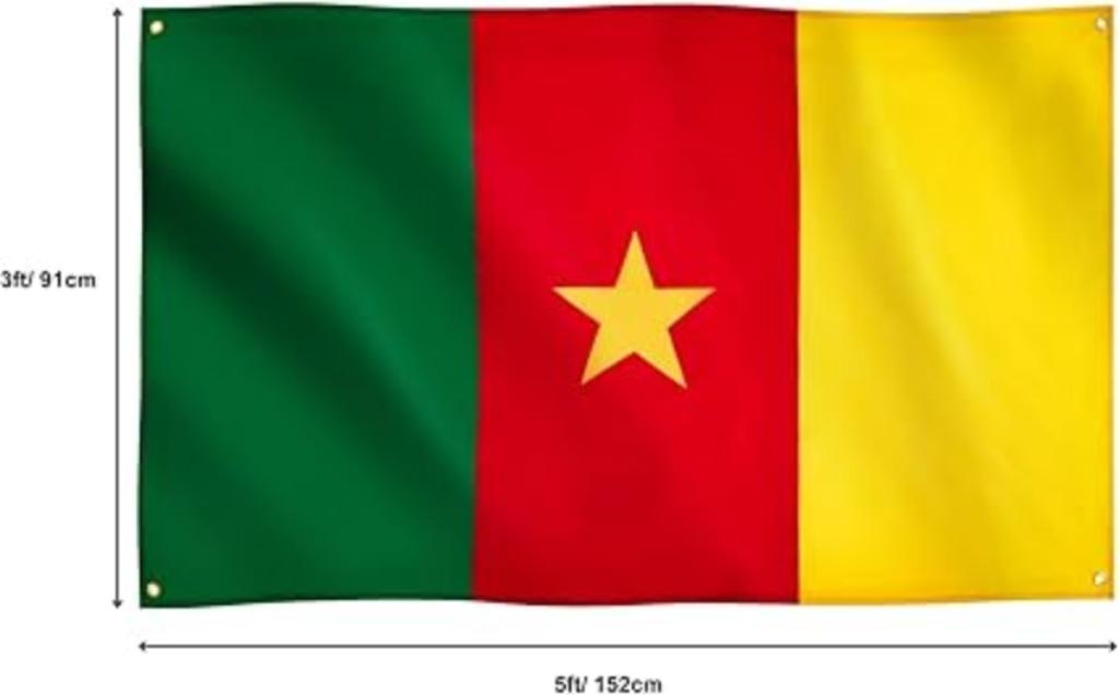 Drapeau du Cameroun | 91 x 152 cm | Nouveau, Divers, Drapeaux & Banderoles, Neuf, -, -, Runesol