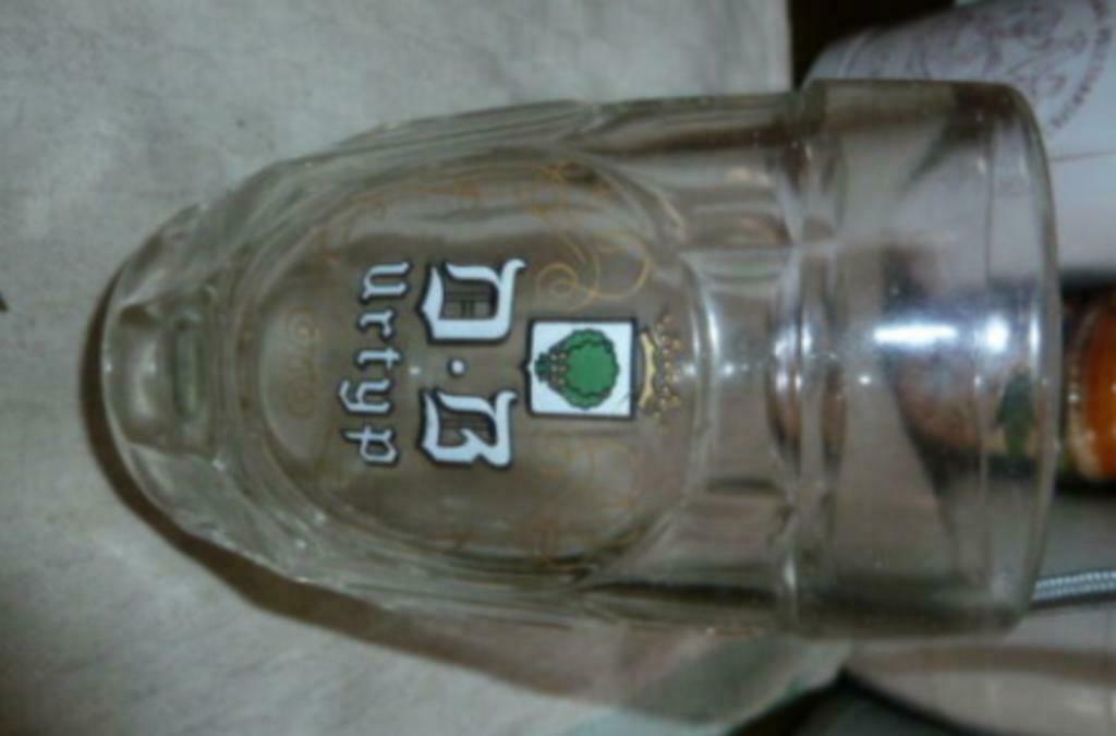 #E bier glas / pul D B URTYP Brouwerij Wielemans Ceuppens, Verzamelen, Glas en Drinkglazen, Ophalen of Verzenden, Gebruikt, Bierglas