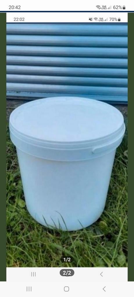 Emmers van 10 liter en 5 liter met deksel, Met deksel