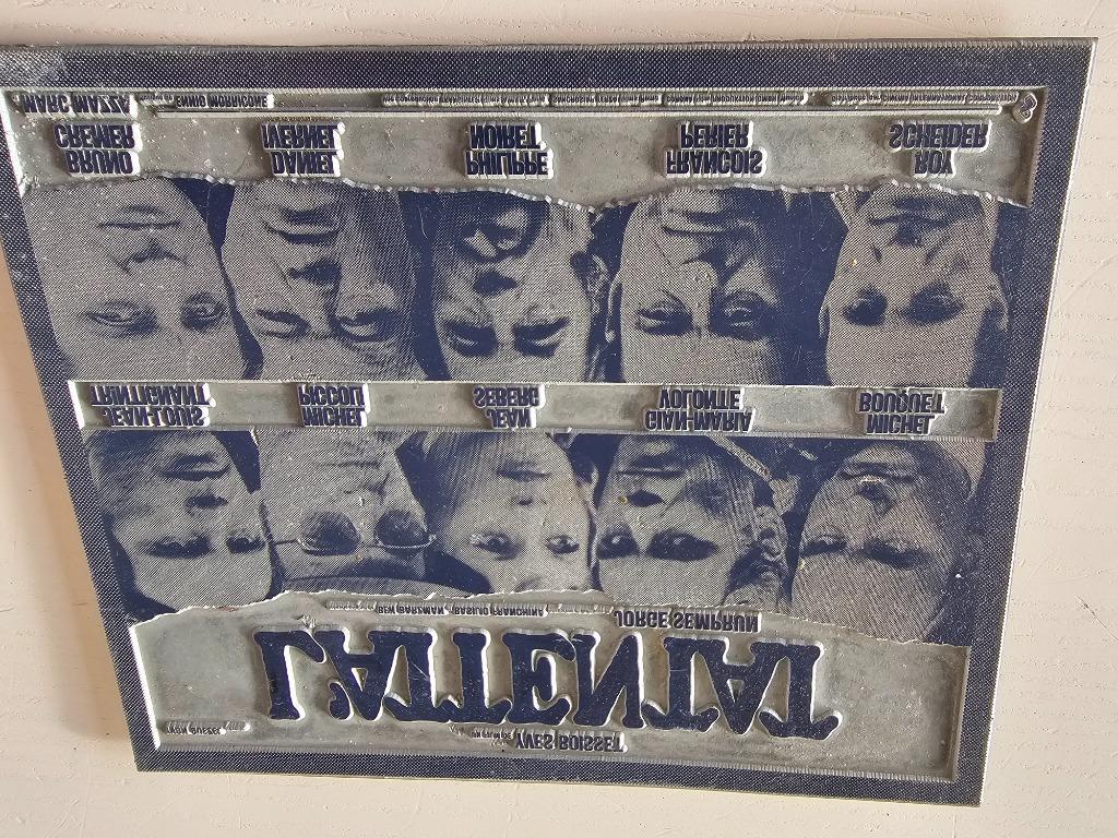 Drukplaat L'ATTENTAT, Verzamelen, Ophalen of Verzenden